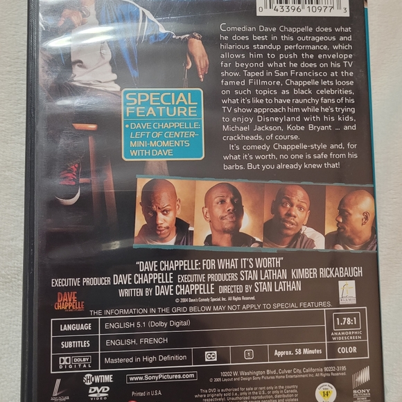 Dave Chappelle ๐ For What It's Worth & Chappelle Show's Lost Episodes bu - Picture 4 of 10